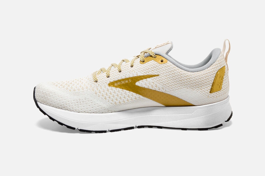 Brooks Revel 4 Road Löparskor Dam - Vita/Guld - 1706-HAVSY